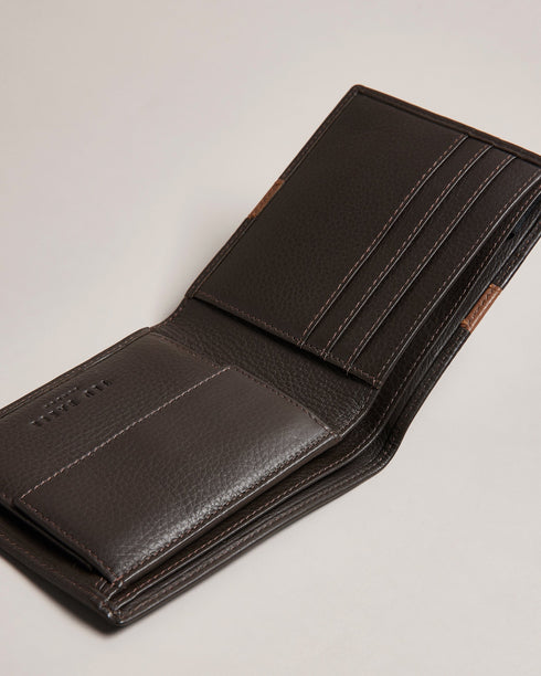 EVON-Wallets-Striped Leather Bifold Wallet- Ted Baker Romania